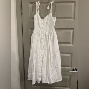 Urban Outfitters Ivory Button-Down Maxi Dress